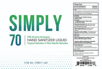 Simply 70 Liquid Hand Sanitizer (Simply 70 Liquid 5g)